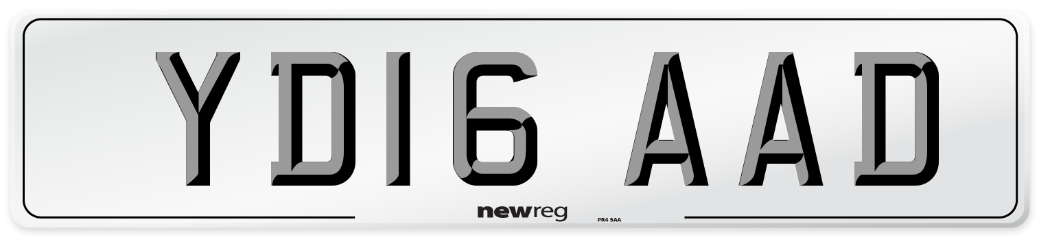 YD16 AAD Number Plate from New Reg